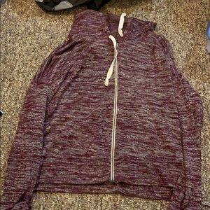 Cropped zip up hoodie